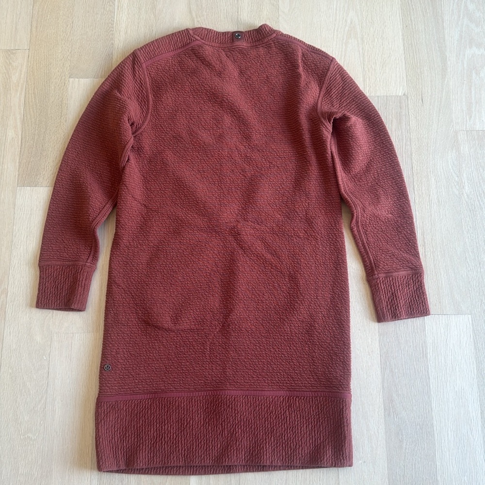 Lululemon On Repeat Sweater Dress Rusted Clay | Size 2 | Excellent Condition - Picture 2 of 4